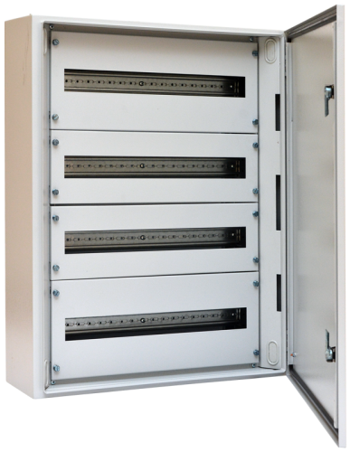 Rozdzielnica metalowa, drzwi metalowe W×L×H=600×750×200 / 96M (4×24) , IP54 TGEF607520 Tracon Electric