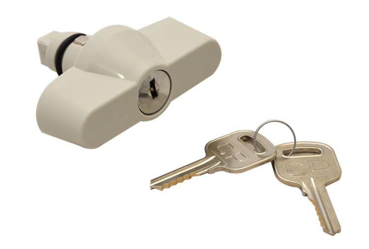 Zamek bezpieczeństwa do szaf TME 180°, key removable in both positions TME-ZM Tracon Electric