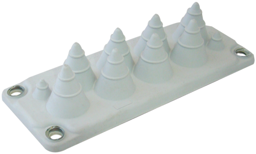 Przepust kablowy do rozdzielnic, guma, dla 10 przewodów 216x84mm; IP55 EKBV-02 Tracon Electric