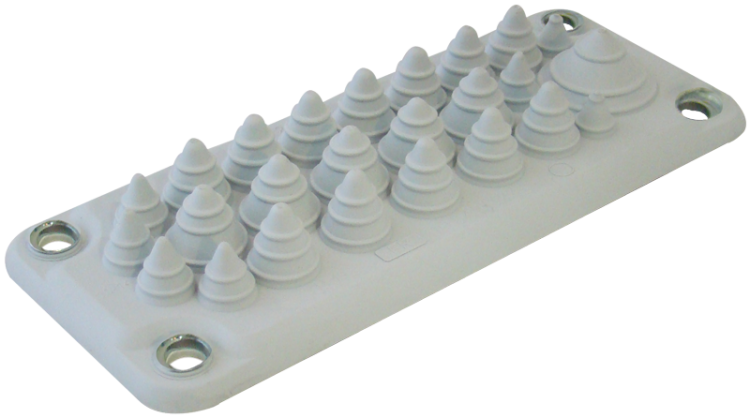 Przepust kablowy do rozdzielnic, guma, dla 25 przewodów 222x92mm; IP55 EKBV-04 Tracon Electric