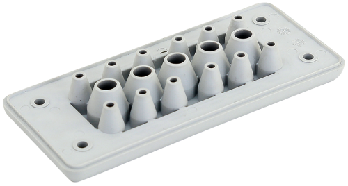 Przepust kablowy gumowy do rozdzielnic, do 17szt kabli 127×56×19mm, IP65 EKBV-16 Tracon Electric