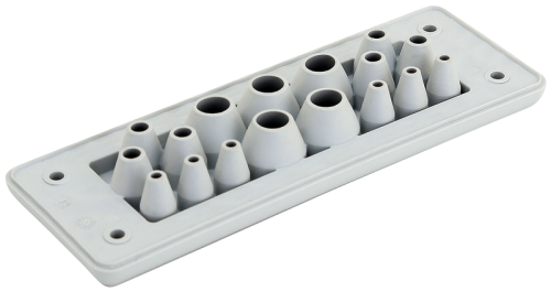 Przepust kablowy gumowy do rozdzielnic, do 17szt kabli 153×56×19mm, IP65 EKBV-24 Tracon Electric