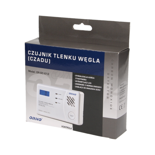 Czujnik tlenku węgla czadu ORNO OR-DC-612 Detektor 5V DC