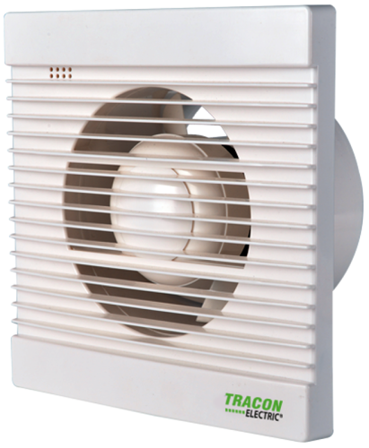 Wentylator łazienkowy, łożysko, timer, klapka zwr+wilg 230 VAC, 15W, 80 m3/h, 33 dB,100 mm VF100-BTSH Tracon Electric