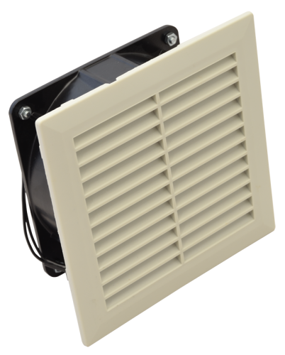 Wentylator do rozdzielnic z filtrem 150×150mm, 150 m3/h, 230V 50-60Hz, IP54 V150 Tracon Electric