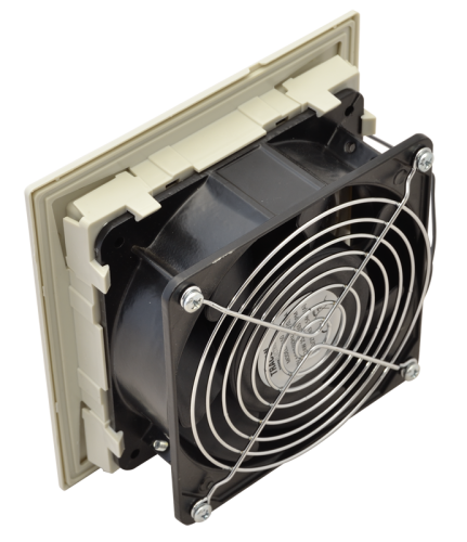 Wentylator do rozdzielnic z filtrem 150×150mm, 150 m3/h, 230V 50-60Hz, IP54 V150 Tracon Electric