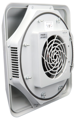 Wentylator do rozdzielnic przemysłowych 600 m3/h, IP44, 80 W, 230 VAC, 0.45 A, 64 dB VR600 Tracon Electric