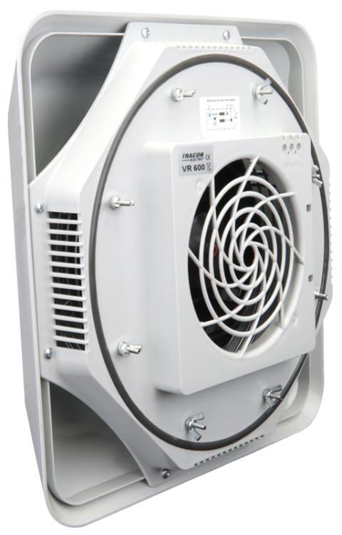 Wentylator do rozdzielnic przemysłowych 600 m3/h, IP44, 80 W, 230 VAC, 0.45 A, 64 dB VR600 Tracon Electric