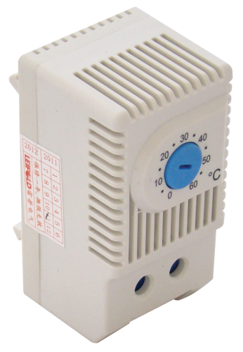 Termostat do wentylatorów w rozdzielnicach 1×NO, 10A, 250V AC THMS-10 Tracon Electric