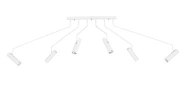 Lampa sufitowa wisząca Industrialna Loft EYE SUPER VI ZWIS WHITE 6492 NOWODVORSKI Lighting 6xGU10 nowoczesna oświetleniowa metalowa biała do Kuchni Jadalni nad stół blat wyspę regulowana Inspiracje Premium