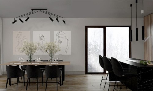 Lampa sufitowa wisząca Industrialna Loft EYE SUPER VI ZWIS WHITE 6492 NOWODVORSKI Lighting 6xGU10 nowoczesna oświetleniowa metalowa biała do Kuchni Jadalni nad stół blat wyspę regulowana Inspiracje Premium