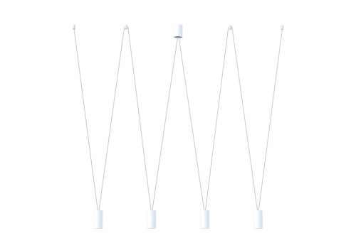 Lampa sufitowa wisząca Industrialna Loft MORE EYE WHITE IV ZWIS 7824 NOWODVORSKI Lighting 4xGU10 nowoczesna oświetleniowa metalowa biała do Kuchni Jadalni nad stół blat wyspę Inspiracje Premium