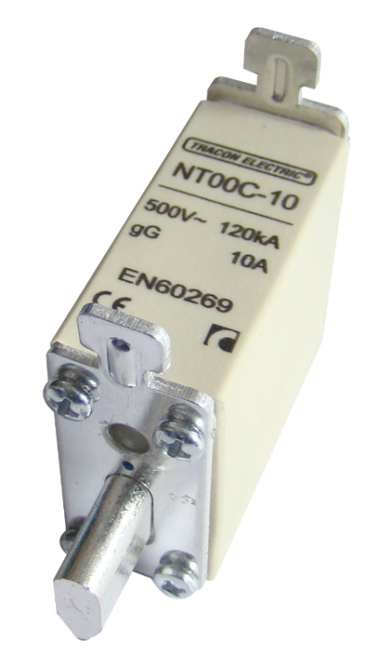 Wkładka bezpiecznikowa (nożowa) Un=500V AC, 25A, 00C, 120kA/500VAC, gG NT00C-25 Tracon Electric