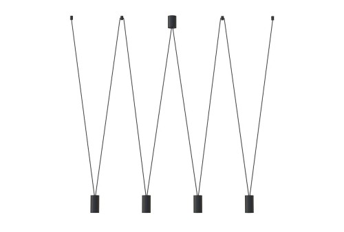 Lampa sufitowa wisząca Industrialna Loft MORE EYE BLACK IV ZWIS 7822 NOWODVORSKI Lighting 4xGU10 nowoczesna oświetleniowa metalowa czarna do Kuchni Jadalni nad stół blat wyspę Inspiracje Premium