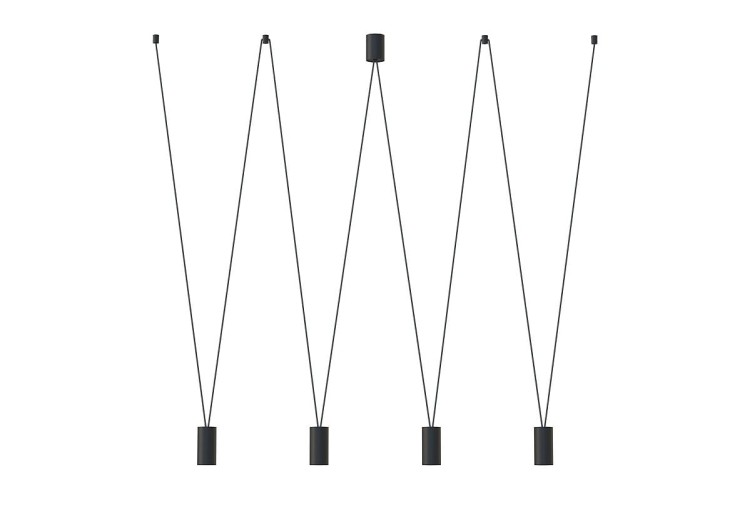 Lampa sufitowa wisząca Industrialna Loft MORE EYE BLACK IV ZWIS 7822 NOWODVORSKI Lighting 4xGU10 nowoczesna oświetleniowa metalowa czarna do Kuchni Jadalni nad stół blat wyspę Inspiracje Premium