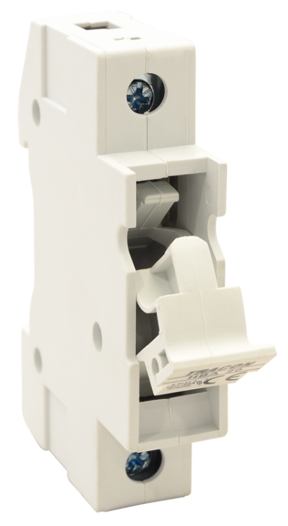 Modułowa podstawa bezpieczników cylindrycznych 20A, 8x32mm; Un=230V/400V HBA-1P-20 Tracon Electric