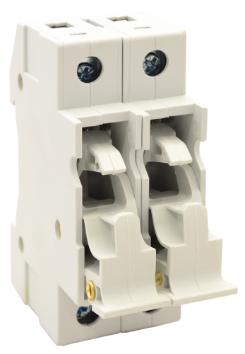 Modułowa podstawa bezpieczników cylindrycznych 20A, 8x32mm; Un=230V/400V HBA-2P-20 Tracon Electric