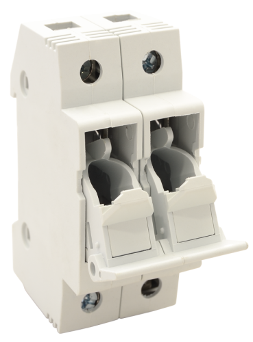 Modułowa podstawa bezpieczników cylindrycznych 32A, 10x38mm; Un=230V/400V HBA-2P-32 Tracon Electric