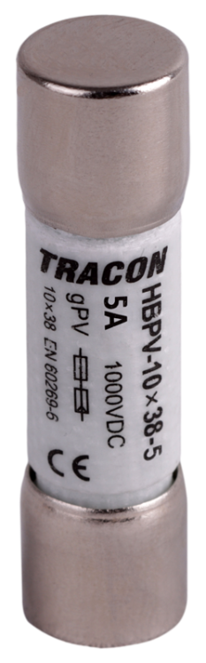 Bezpiecznik cylindryczny PV gPV, 6A,1000VDC,10kA,10x38 HBPV-10X38-6 Tracon Electric