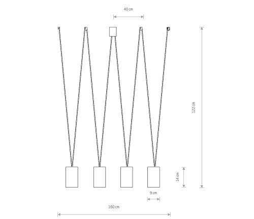 Lampa sufitowa wisząca Industrialna Loft MORE TONE WHITE/GOLD IV ZWIS 7816 NOWODVORSKI Lighting 4xGU10 nowoczesna oświetleniowa metalowa biało-złota biała do Kuchni Jadalni nad stół blat wyspę Inspiracje Premium - Outlet
