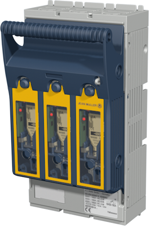 Rozłącznik bezpiecznikowy AC 400V, 400A, 100kA; AC 690V, 315A, 50kA; 3P, NH2, M10 KETO-2-3/F Tracon Electric