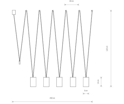 Lampa sufitowa wisząca Industrialna Loft MORE TONE BLACK/GOLD V ZWIS 7817 NOWODVORSKI Lighting 5xGU10 nowoczesna oświetleniowa metalowa czarno-złota czarna do Kuchni Jadalni nad stół blat wyspę Inspiracje Premium