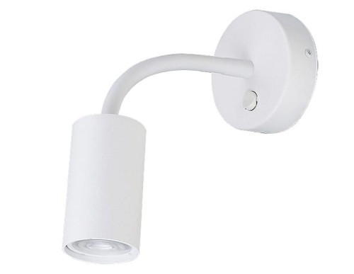 Lampa ścienna regulowana Kinkiet Industrialny Loft EYE FLEX WHITE S 9070 NOWODVORSKI Lighting GU10 Loft nowoczesna oprawa oświetleniowa punktowa tuba metal pojedynczy biały biała z wyłącznikiem Inspiracje Premium