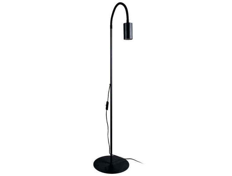 Lampa podłogowa regulowana Industrialna Loft EYE FLEX BLACK I 8935 NOWODVORSKI Lighting nowoczesna punktowa pojedyncza z wyłącznikiem na przewodzie kablu metal czarna czarny Inspiracje Premium