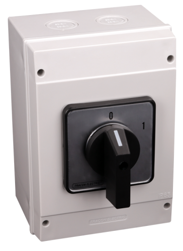 Wyłącznik krzywkowy w obudowie, WŁ-WYŁ 400V, 50Hz, 125A, 3P, 30kW, 88×88mm, 60°, IP65 TK-126/3T65 Tracon Electric