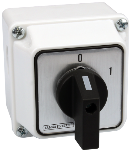 Bezpośredni wyłącznik silnikowy z obudową, WŁ-WYŁ 400V, 50Hz, 20A, 5,5kW, 48×48mm, IP44 TKM-20/QT Tracon Electric