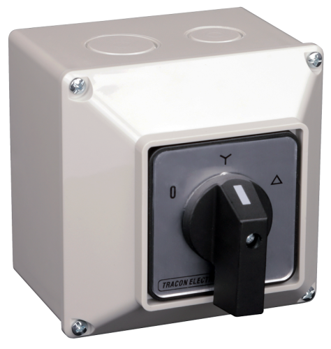 Bezpośredni wyłącznik silnika Y-D z obudową 400V, 50Hz, 32A, 11kW, 64×64mm, IP65 TKM-32/CT65 Tracon Electric