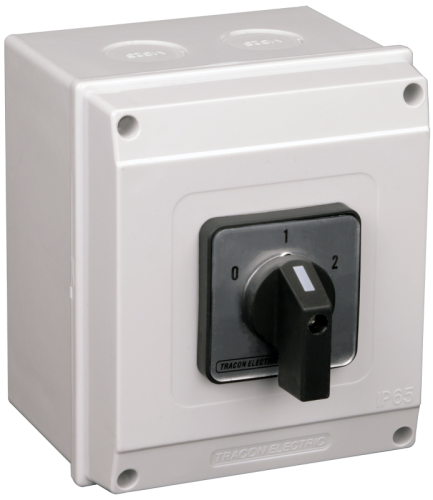 Bezpośredni wyłącznik silnika dwubiegowego 400V, 50Hz, 20A, 5,5kW, 48×48mm, IP65 TKM-20/DT65 Tracon Electric