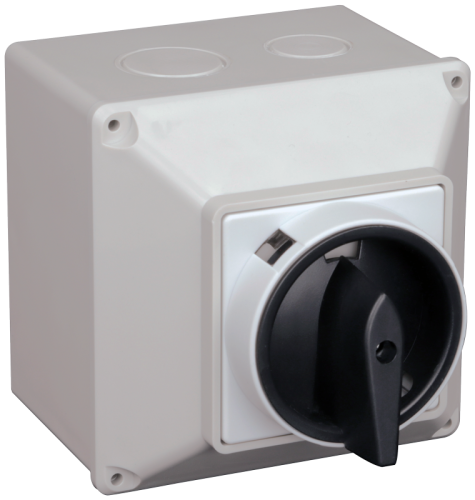 Wyłącznik główny z obudową, WŁ-WYŁ 400V, 50Hz, 20A, 4P, 5,5kW, 64×64mm, IP44 TKF-20T Tracon Electric
