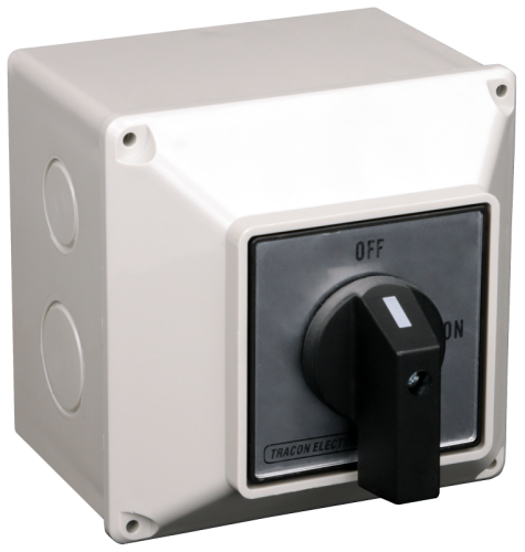 Rozłącznik z obudową 400V, 50Hz, 40A, 3P, 11kW, 64×64mm, IP65 TS-40/3T65 Tracon Electric