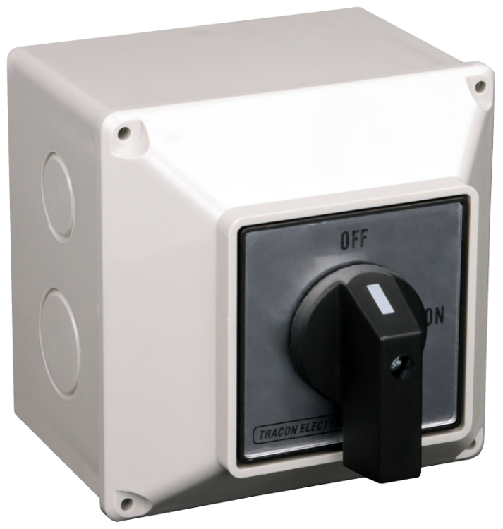 Rozłącznik z obudową 400V, 50Hz, 40A, 3P, 11kW, 64×64mm, IP65 TS-40/3T65 Tracon Electric