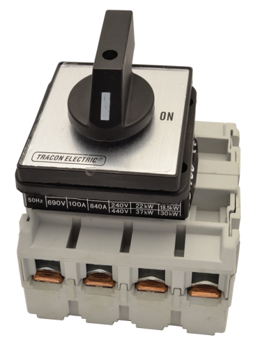 Rozłącznik 400V, 50Hz, 100A, 4P, 30kW, 88×88mm TS-10/4 Tracon Electric