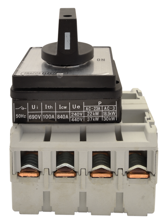 Rozłącznik 400V, 50Hz, 100A, 4P, 30kW, 88×88mm TS-10/4 Tracon Electric