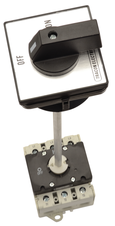 Rozłącznik z mechanizmem drzwiowym 400V, 50Hz, 80A, 3P, 22kW, 64×64mm TS-80/3K Tracon Electric