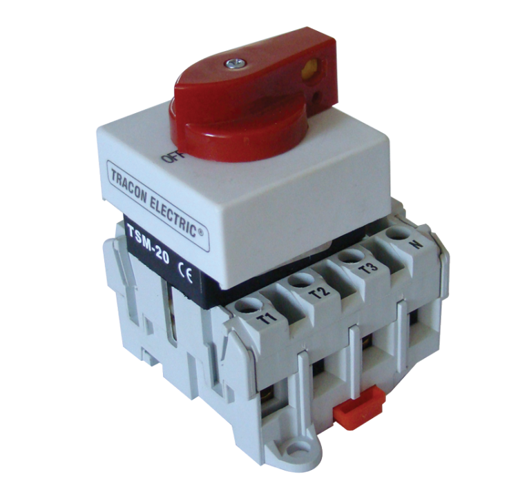 Rozłącznik modułowy z blokadą 400V, 50Hz, 32A, 4P, 7,5kW, 55,5×55,5mm TSM-32/4 Tracon Electric