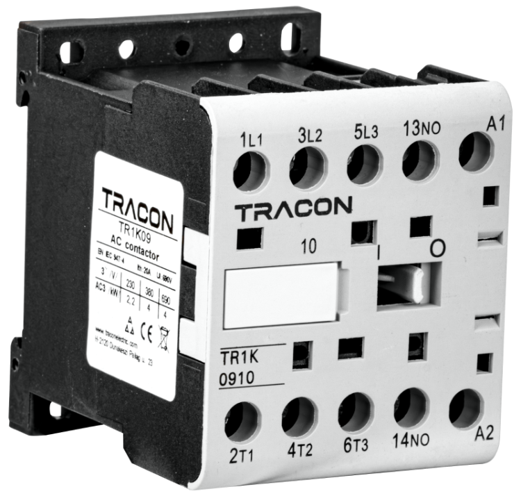 Stycznik pomocniczy 660V, 50Hz, 12A, 5,5kW, 400V AC, 3×NO+1×NC TR1K1201V7 Tracon Electric