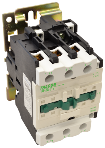 Stycznik 400V, 50Hz, 40A, 18,5kW, 110V AC, 3×NO+(1×NO+1×NC) TR1D4011F7 Tracon Electric