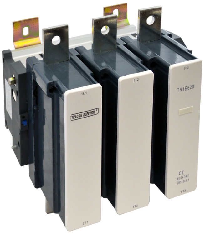 Stycznik dużej mocy 415V, 50Hz, 620A, 335kW, 400V AC, 3×NO+1×NO TR1E620V7 Tracon Electric