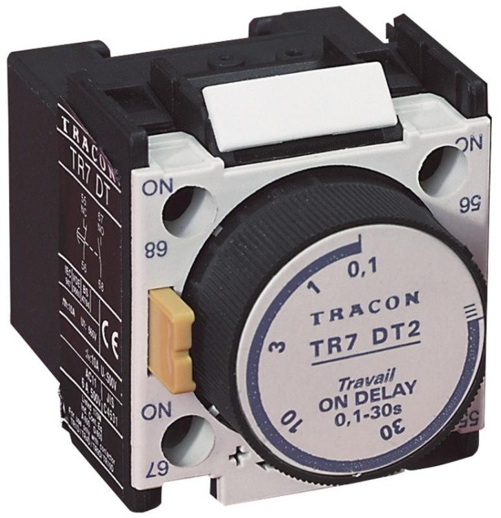 Element opóźniający załączanie do styczników TR1D/F 0,1-30sec, 1×NC+1×NO TR7DT2 Tracon Electric