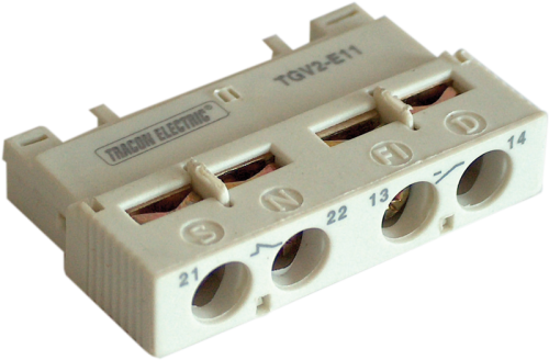 Przedni styk pomocniczy 1×NO + 1×NC TGV2-E11 Tracon Electric