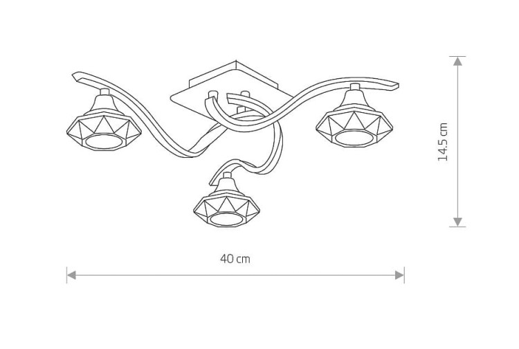 Lampa sufitowa PLAFON TESALLI III 4652 NOWODVORSKI Lighting 3xG9 nowoczesna lampa oświetleniowa żyrandol szkło chrom Inspiracje Premium