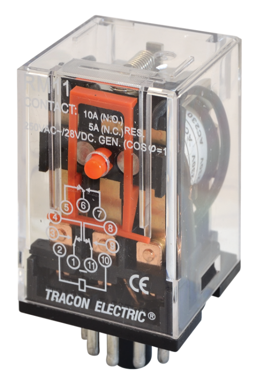 Przekaźnik przemysłowy 110V AC / 3×CO, (3A, 230V AC / 28V DC) RM11-110AC Tracon Electric