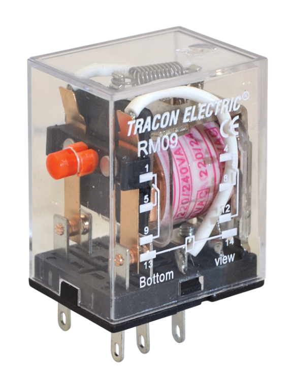 Przekaźnik miniaturowy 110V DC / 2×CO, (3A, 230V AC / 28V DC) RM09-110DC Tracon Electric