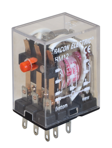 Przekaźnik miniaturowy 24V DC / 3×CO, (3A, 230V AC / 28V DC) RM12-24DC Tracon Electric
