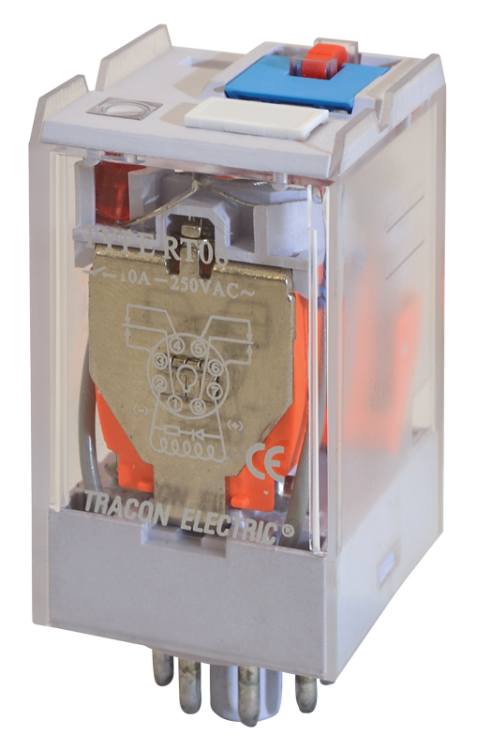 Przemysłowy przekaźnik mocy 48V DC / 2×CO (10A, 230V AC / 28V DC) RT08-48DC Tracon Electric