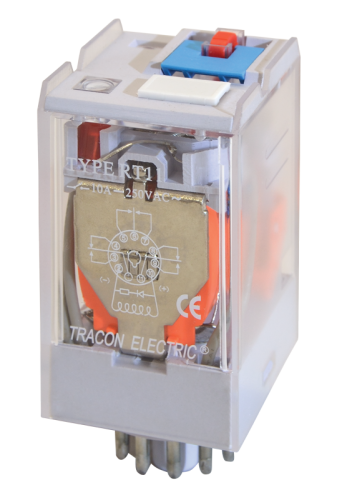Przemysłowy przekaźnik mocy 24V AC / 3×CO (10A, 230V AC / 28V DC) RT11-24AC Tracon Electric